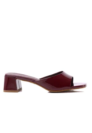 Aria Heels In Patent (Maroon)