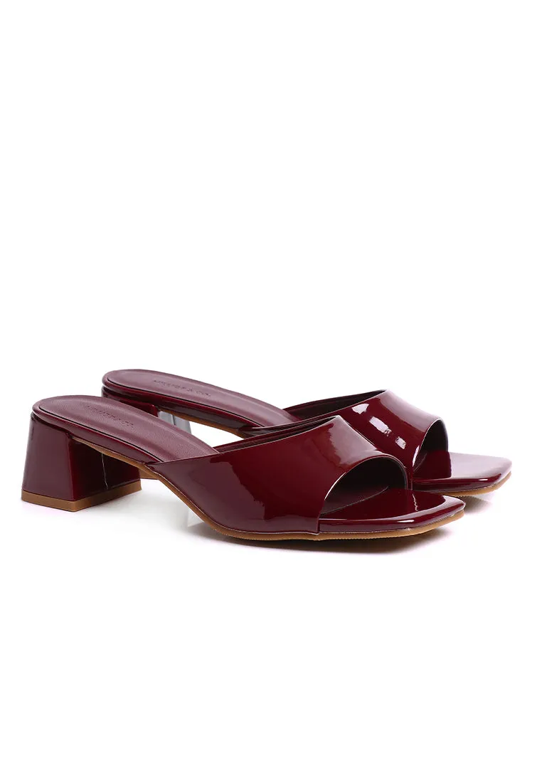 Aria Heels In Patent (Maroon)