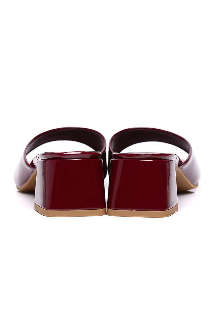 Aria Heels In Patent (Maroon)