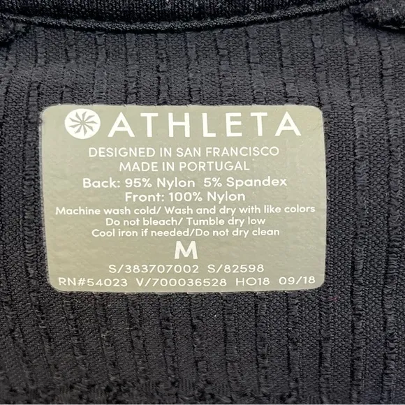 Athleta Insulated Flurry Primaloft Full Zip Quilted Jacket Black Sz M