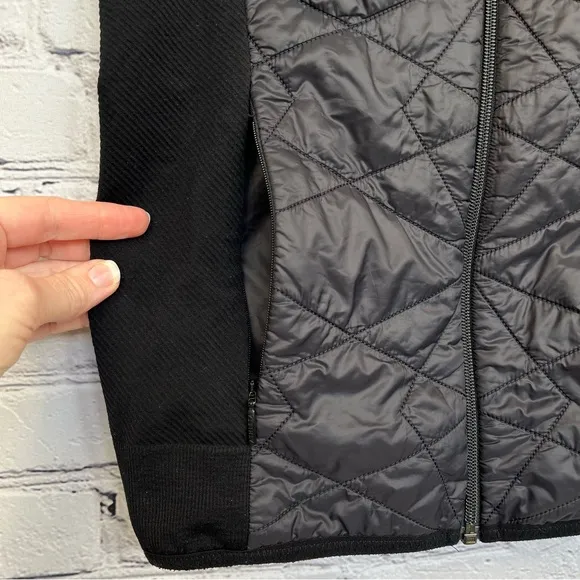 Athleta Insulated Flurry Primaloft Full Zip Quilted Jacket Black Sz M
