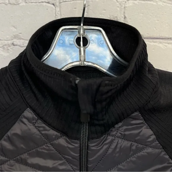 Athleta Insulated Flurry Primaloft Full Zip Quilted Jacket Black Sz M