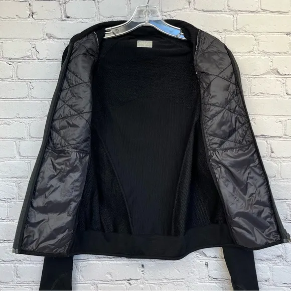 Athleta Insulated Flurry Primaloft Full Zip Quilted Jacket Black Sz M