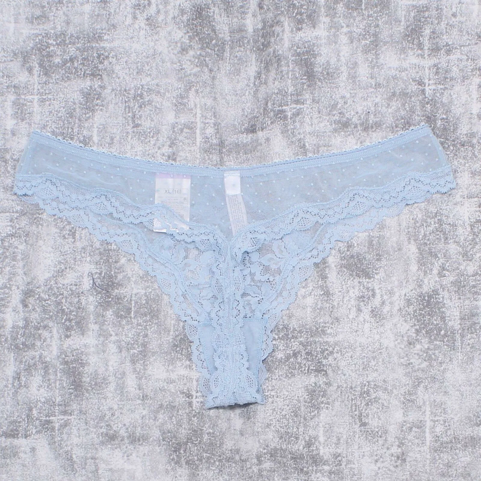Auden Women's Lace and Dot Mesh Thong