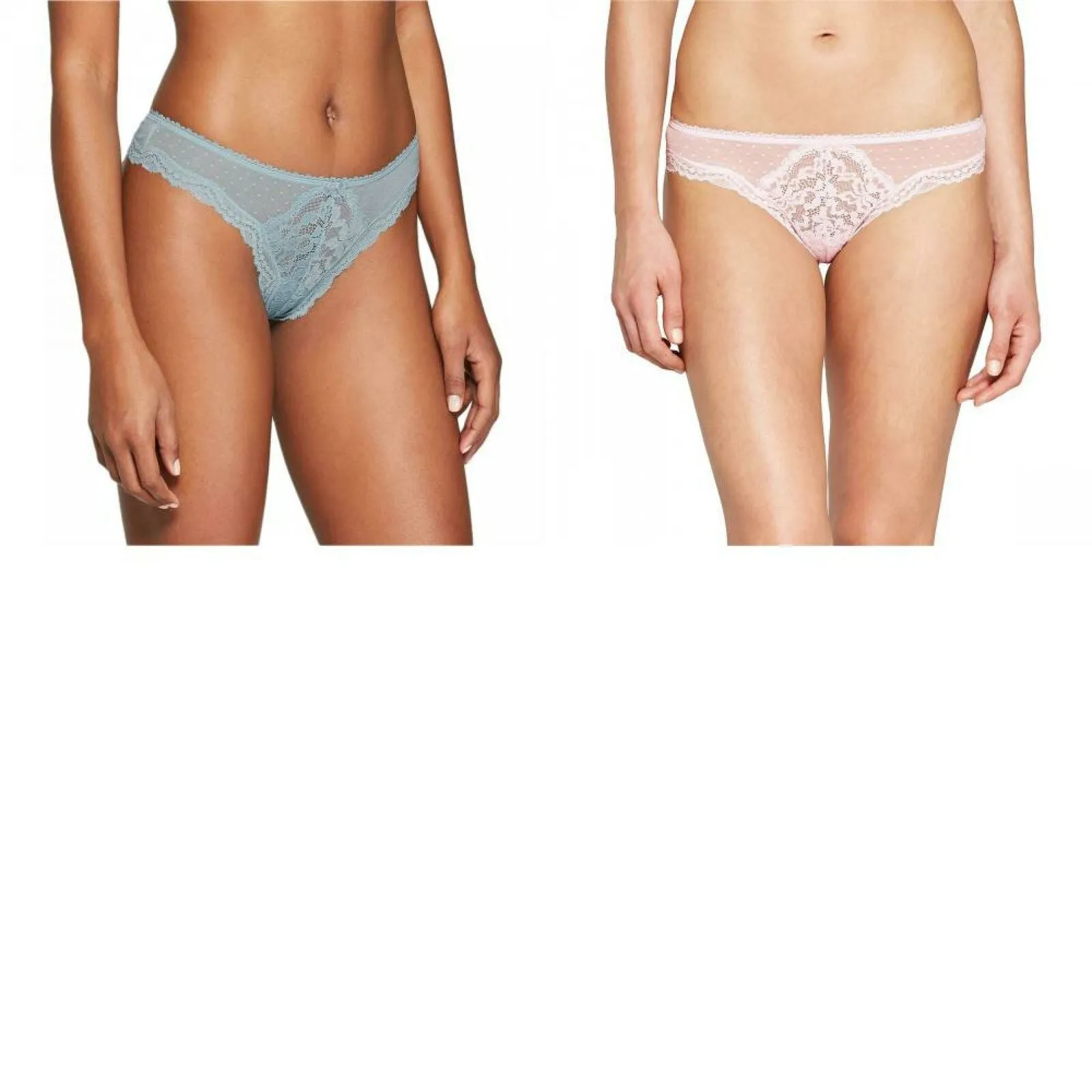 Auden Women's Lace and Dot Mesh Thong