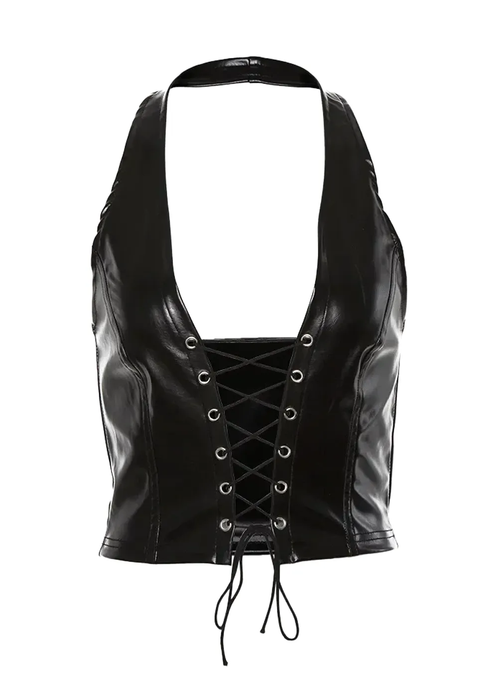 Backless Tie Up Crop Top