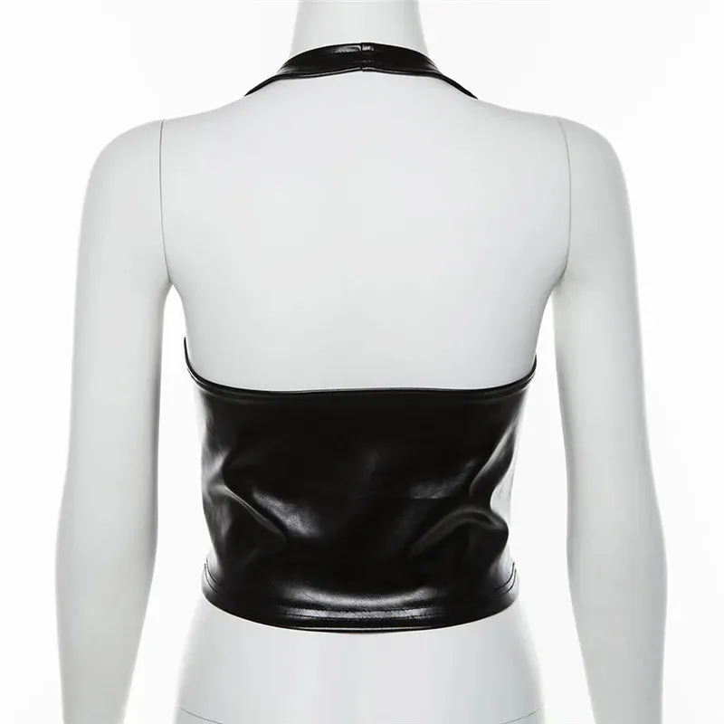 Backless Tie Up Crop Top