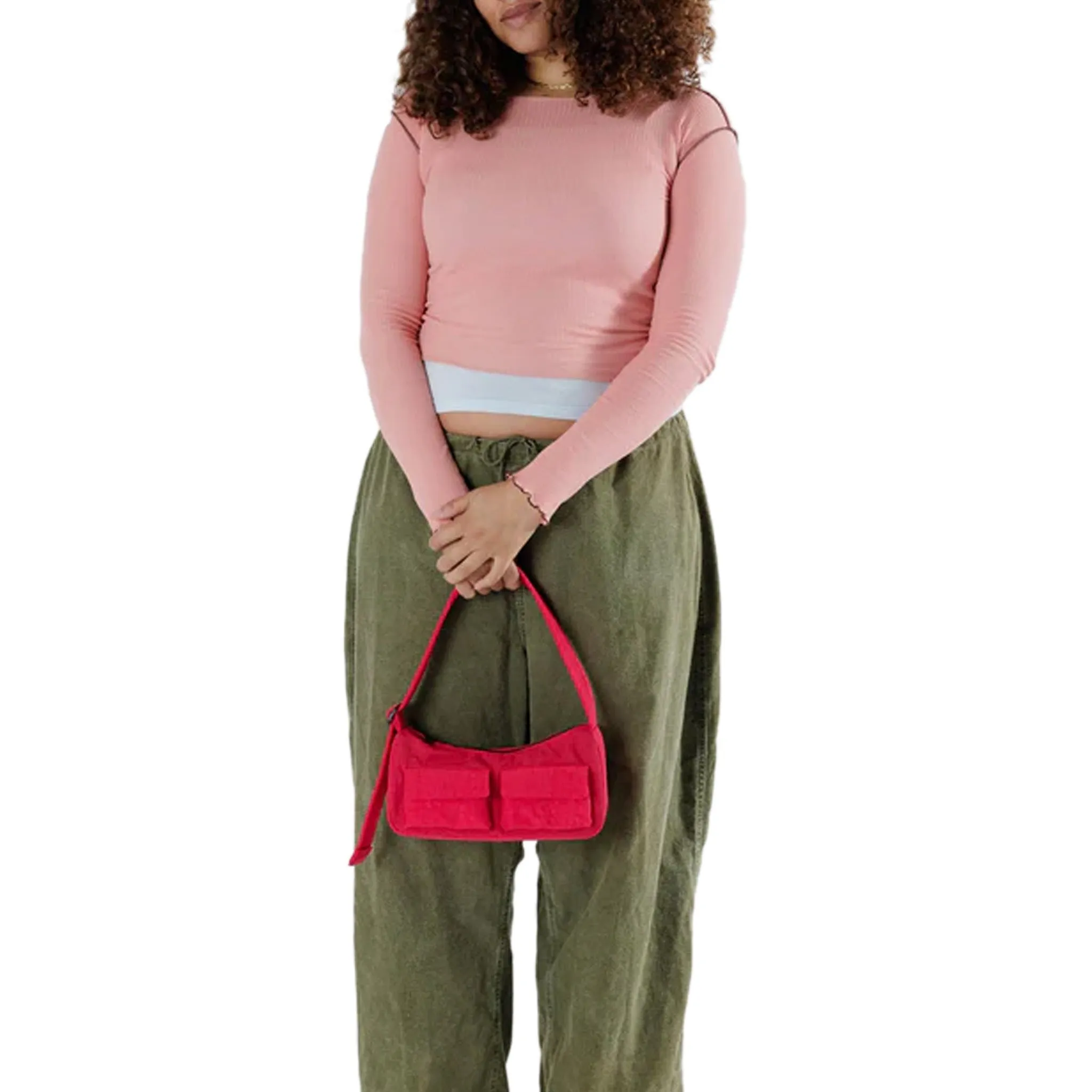Baggu Cargo Shoulder Bag, Candy Apple