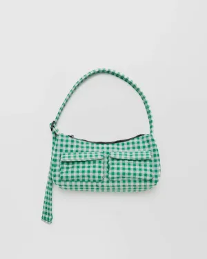 BAGGU - Cargo Shoulder Bag - Green Gingham