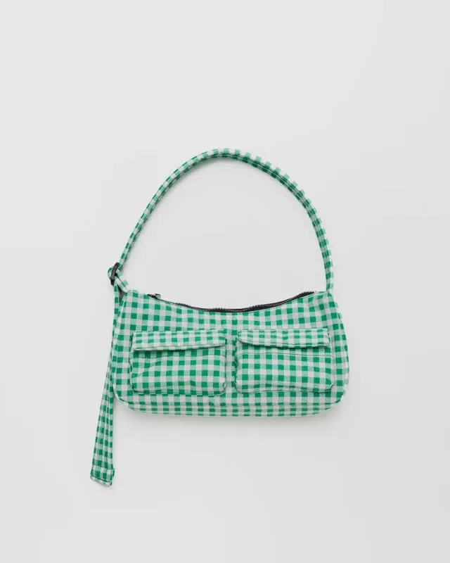 BAGGU - Cargo Shoulder Bag - Green Gingham