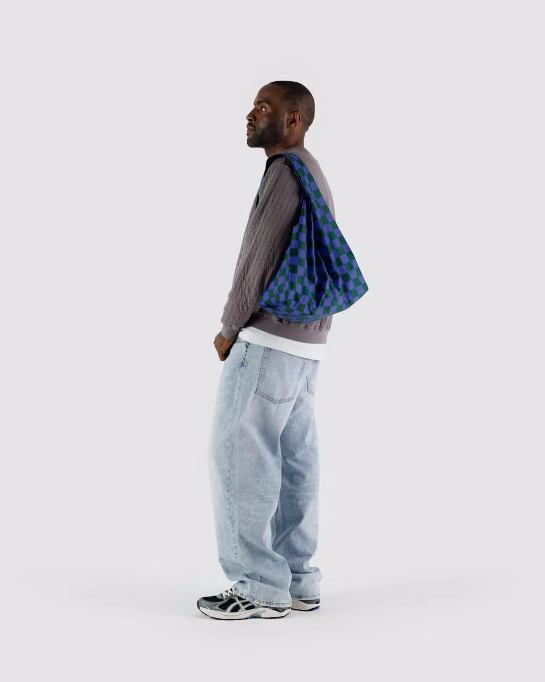 Baggu Standard Reuseable Bag - Iris Green Check