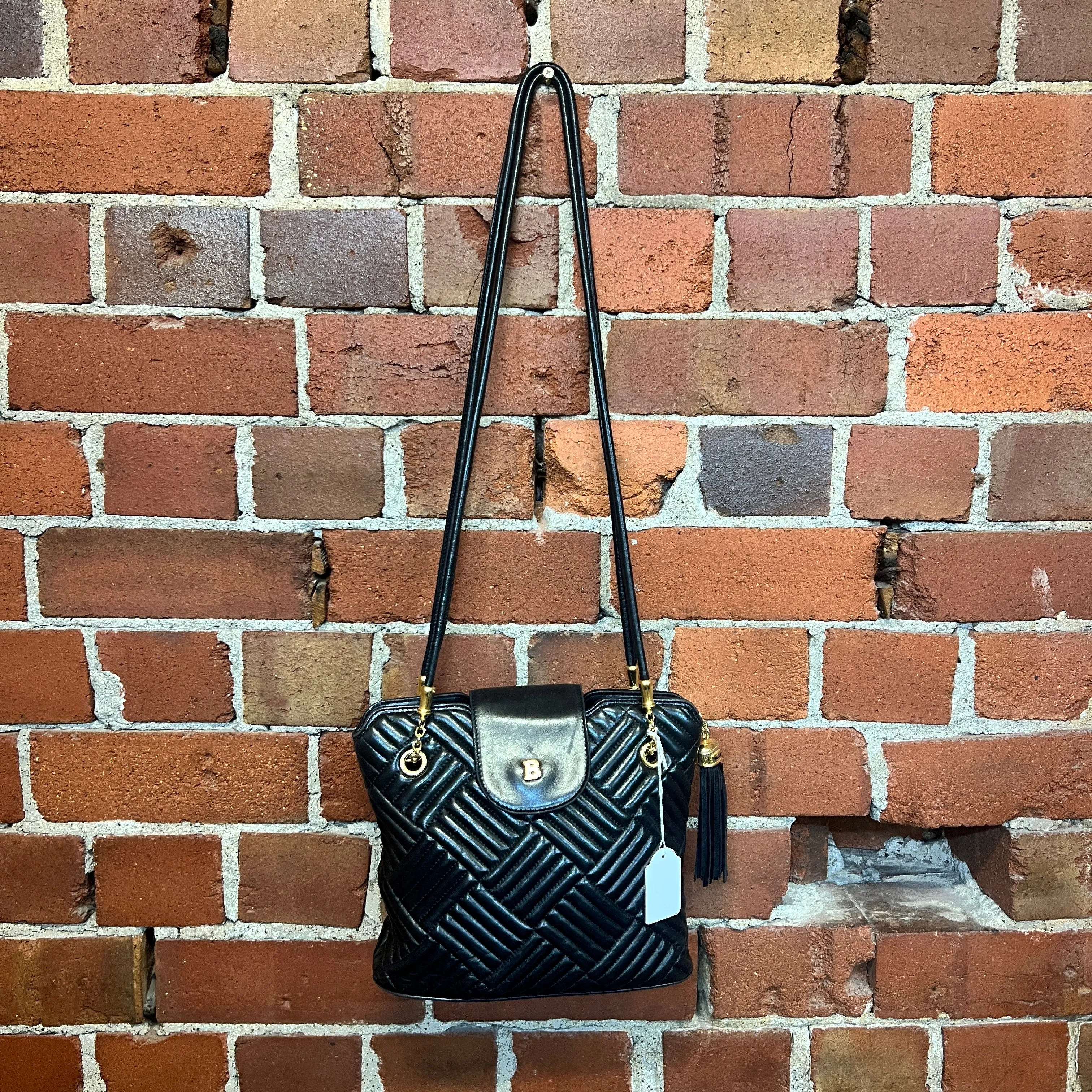 BALLY criss-cross leather handbag