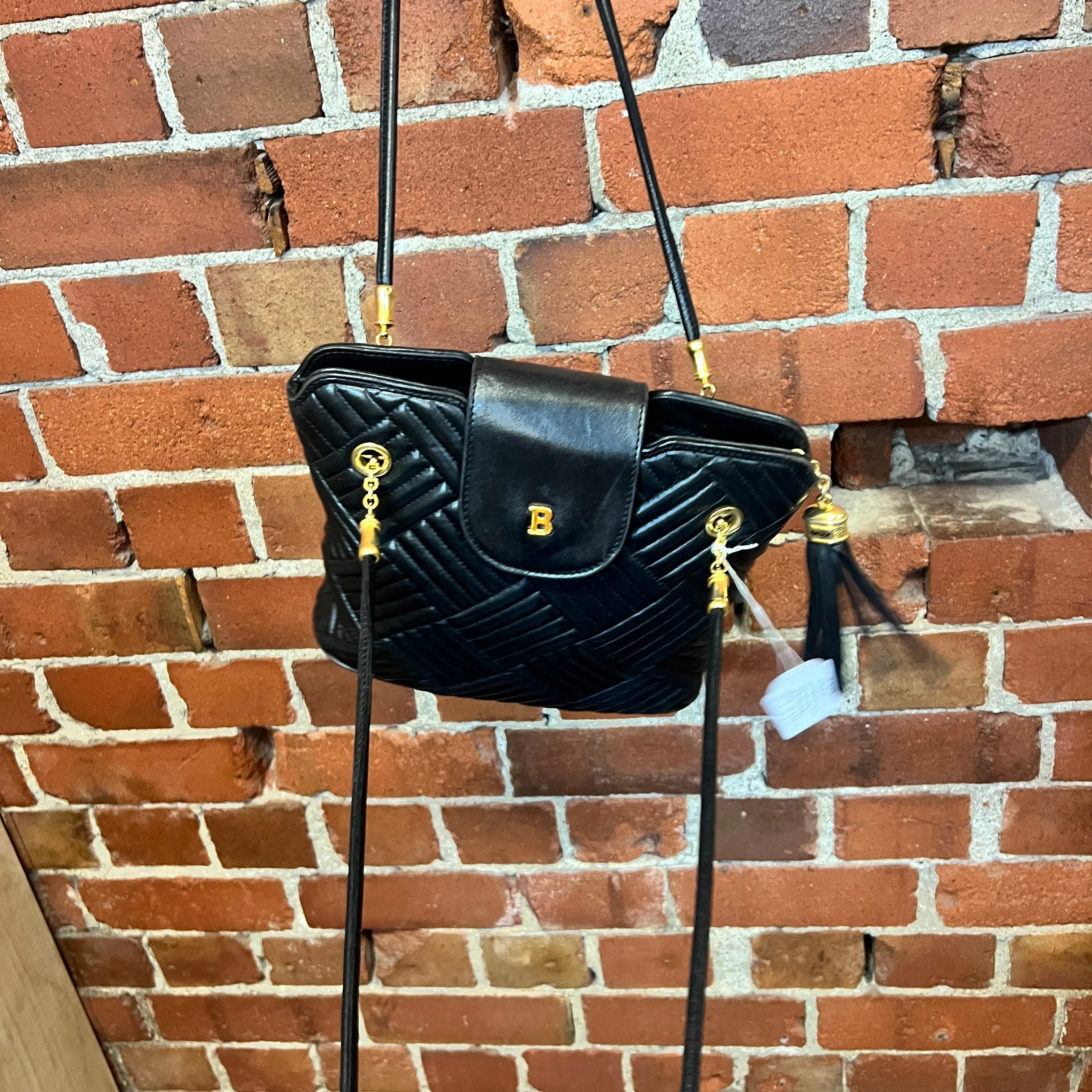 BALLY criss-cross leather handbag