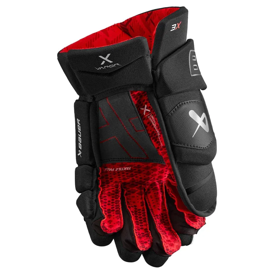 Bauer Vapor 3X Intermediate  Hockey Gloves - Black
