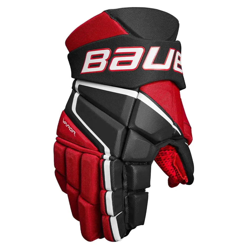 Bauer Vapor 3X Senior Hockey Gloves - Black / Red