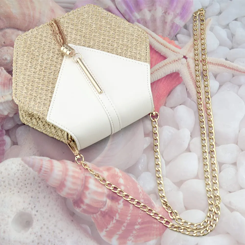 Bausweety Women's Crossbody Bag Cute Straw Shoulder Bag