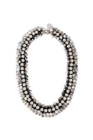 Beaded Cluster Collar Necklace
