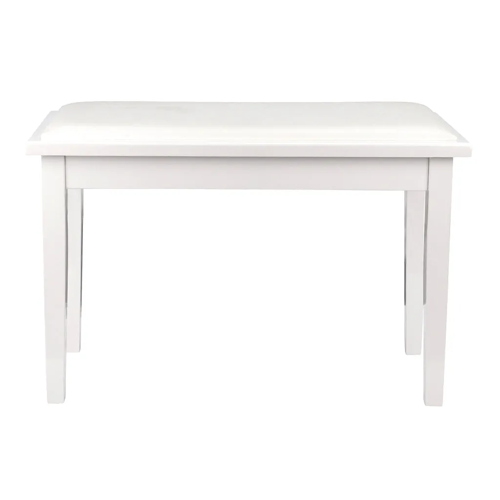 Beale BPB110 WH Duet Piano Bench - W/Storage