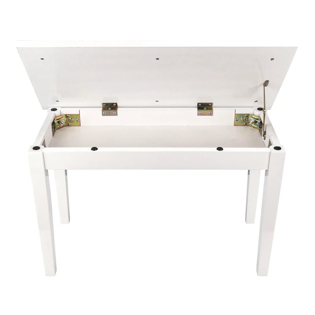 Beale BPB110 WH Duet Piano Bench - W/Storage