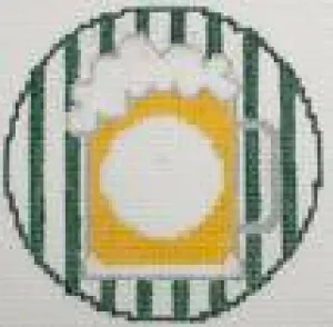 Beer Mug Monogram Round