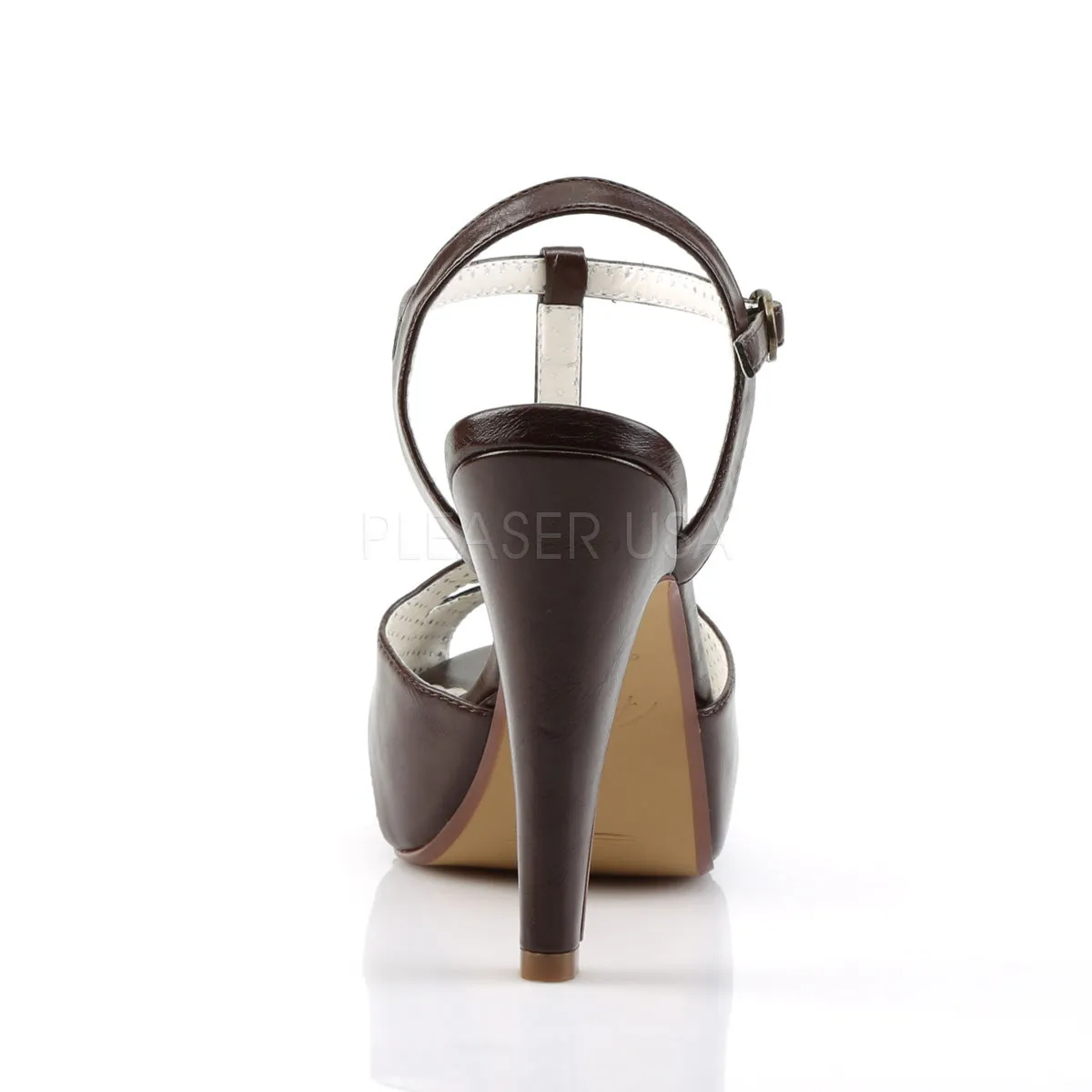 BETTIE-23  Dark Brown Faux Leather