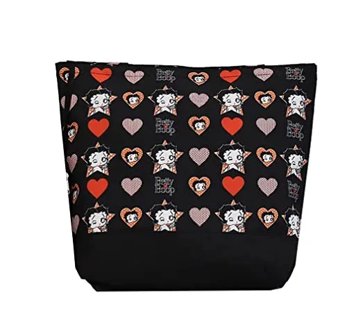 Betty Boop black canvas shopping bag coin bag purse tote
