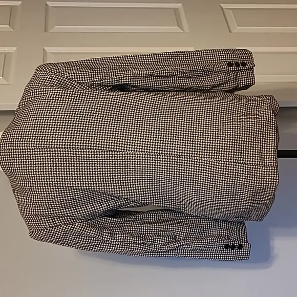 Bill Blass Vintage Wool Houndstooth Jacket Blazer USA 🇺🇸  Made Womens Size 8