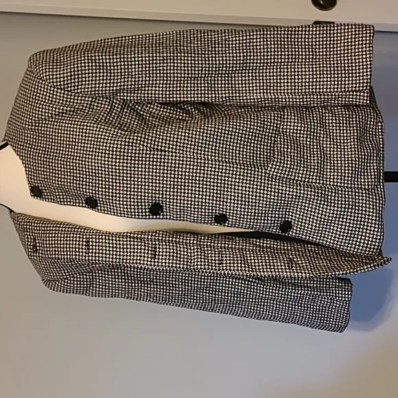 Bill Blass Vintage Wool Houndstooth Jacket Blazer USA 🇺🇸  Made Womens Size 8