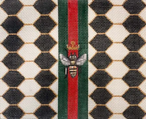 Black and White Hexagon with Bee -SP