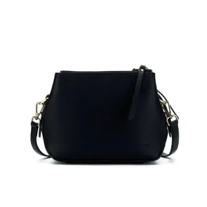 Black Caviar Cross Body Bag | Daniella