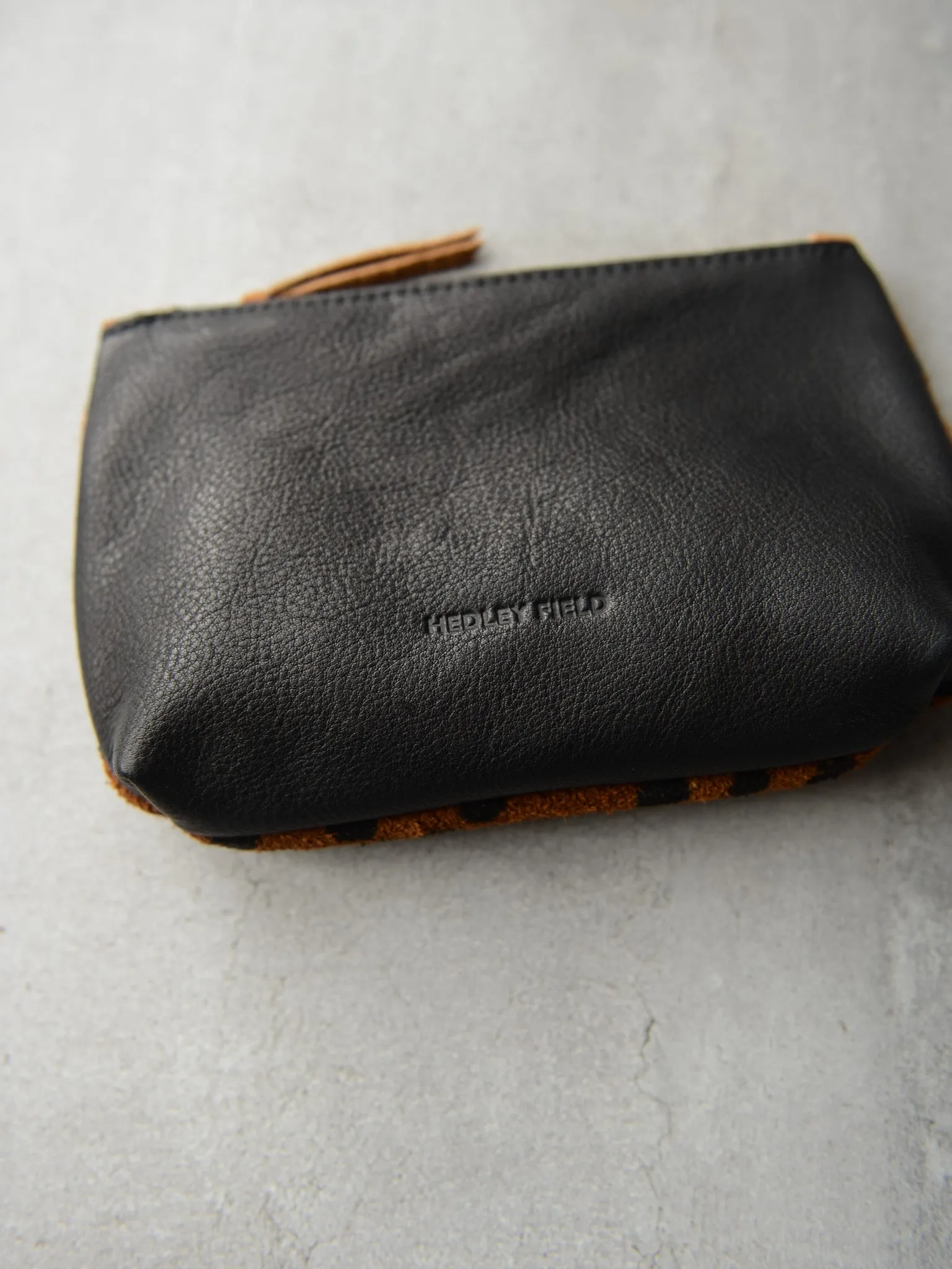 BLACK CHEETAH CONTRAST POUCH
