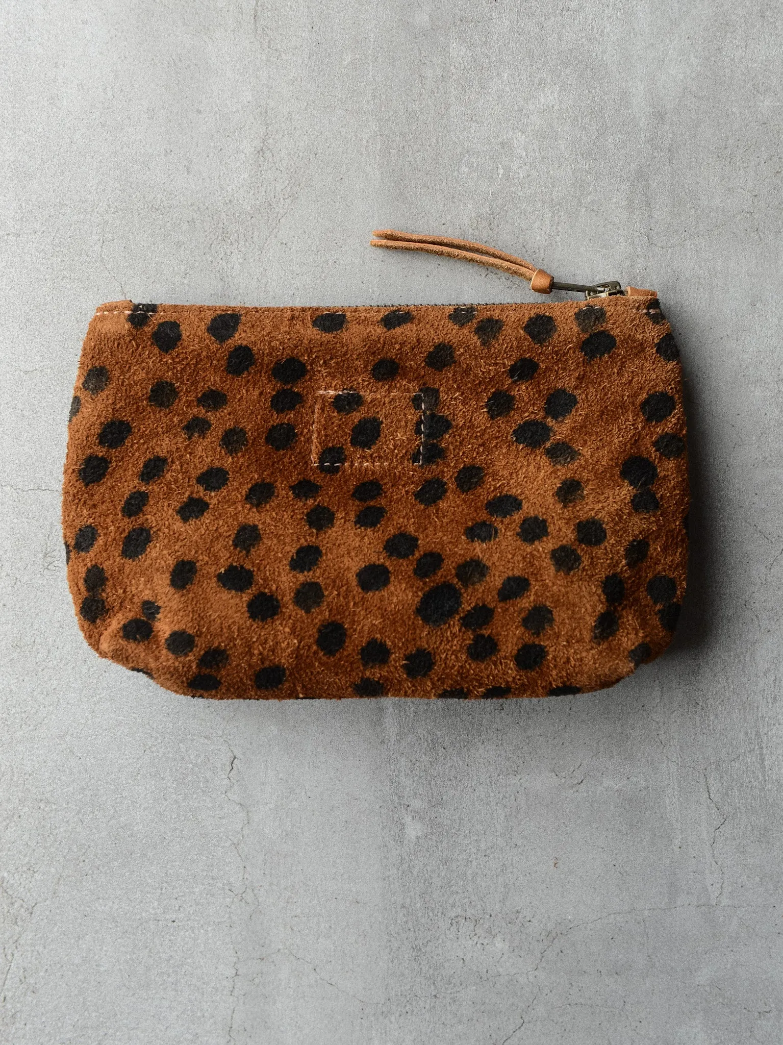 BLACK CHEETAH CONTRAST POUCH