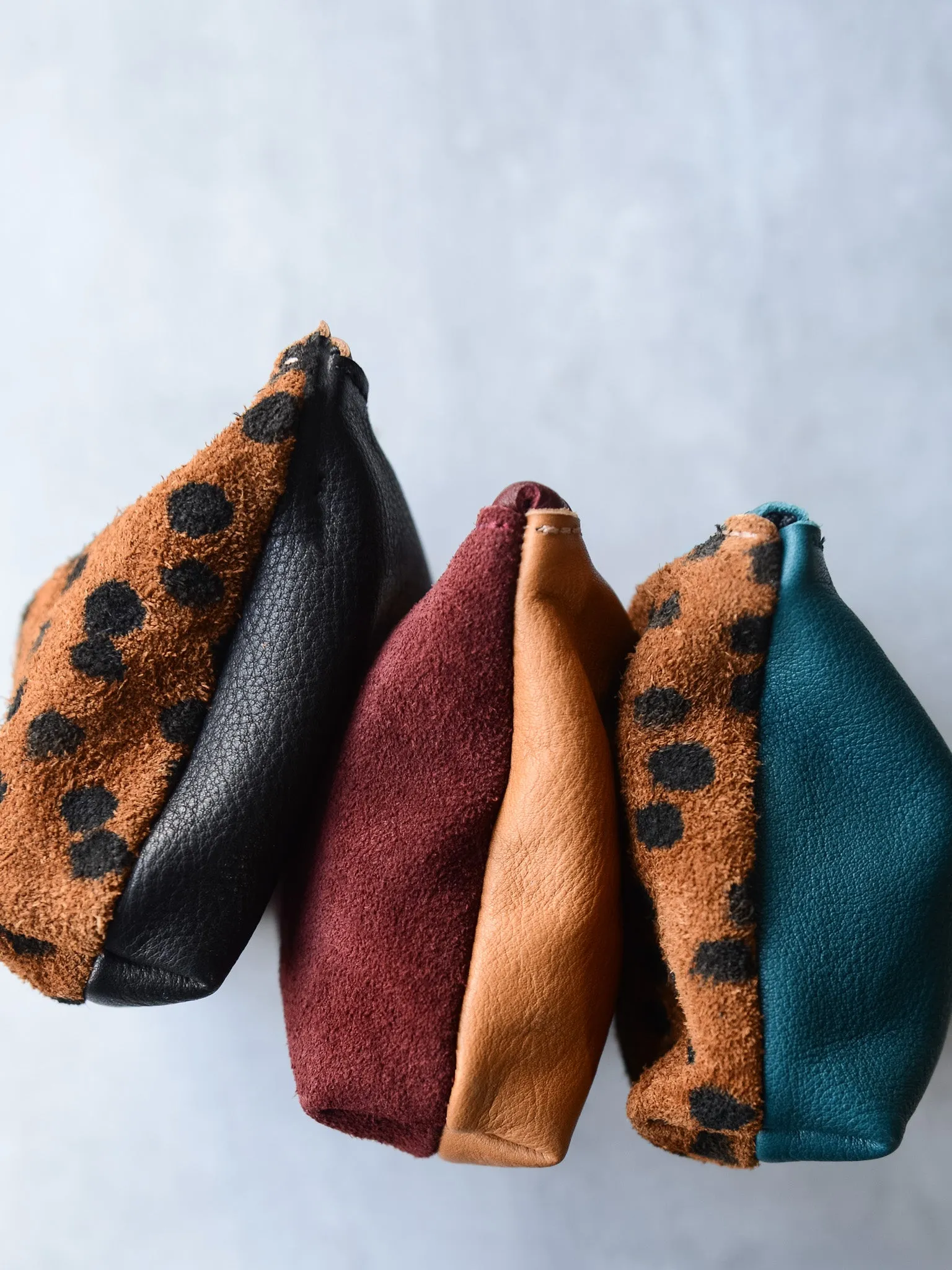 BLACK CHEETAH CONTRAST POUCH