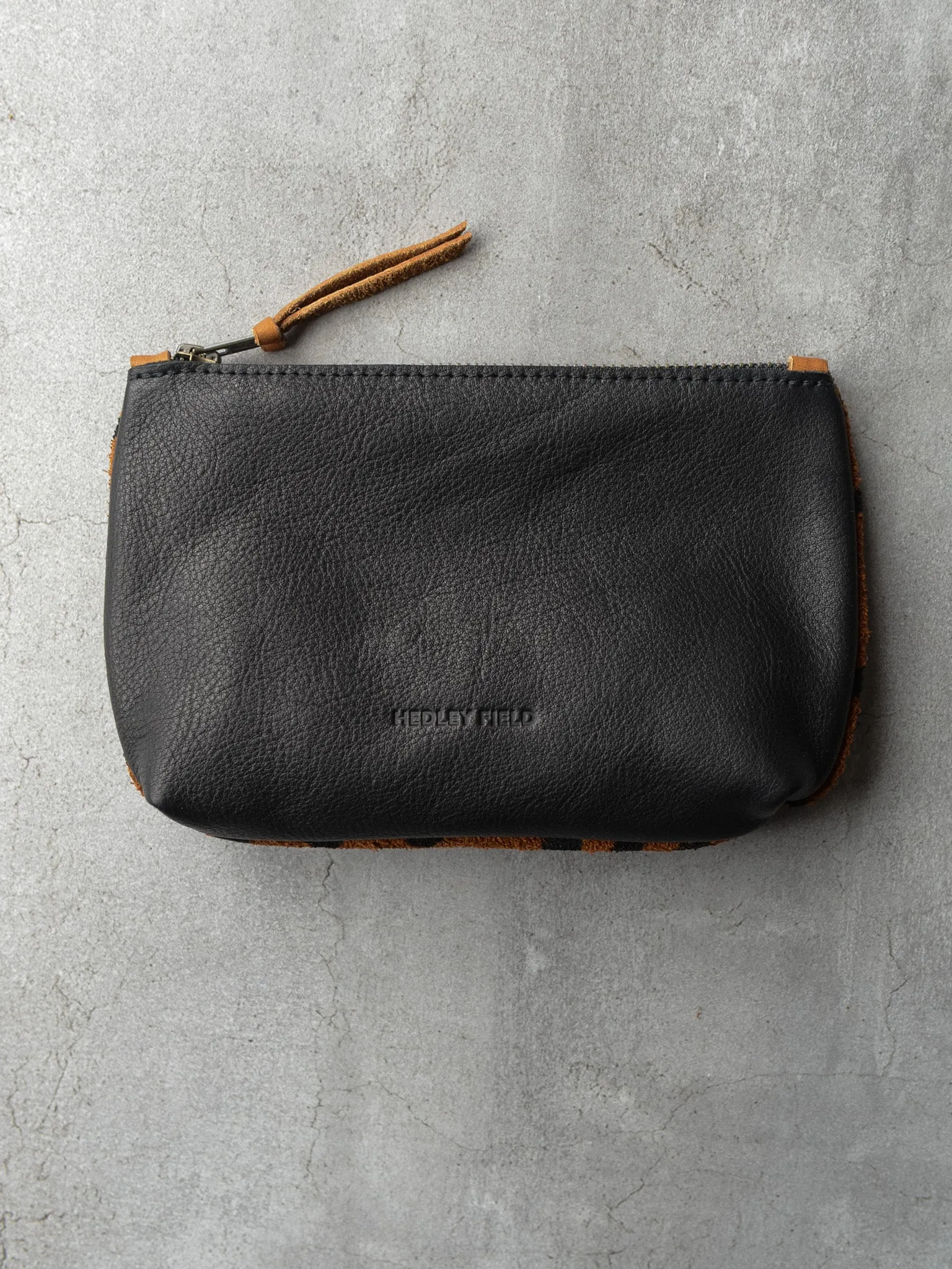 BLACK CHEETAH CONTRAST POUCH