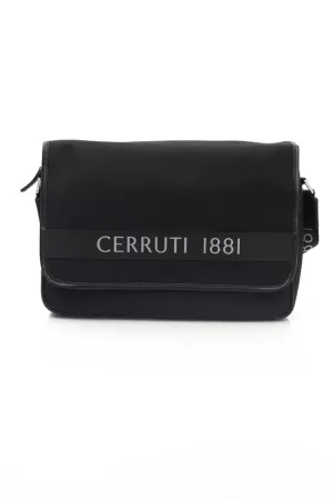 Black Leather Men Messenger Bag