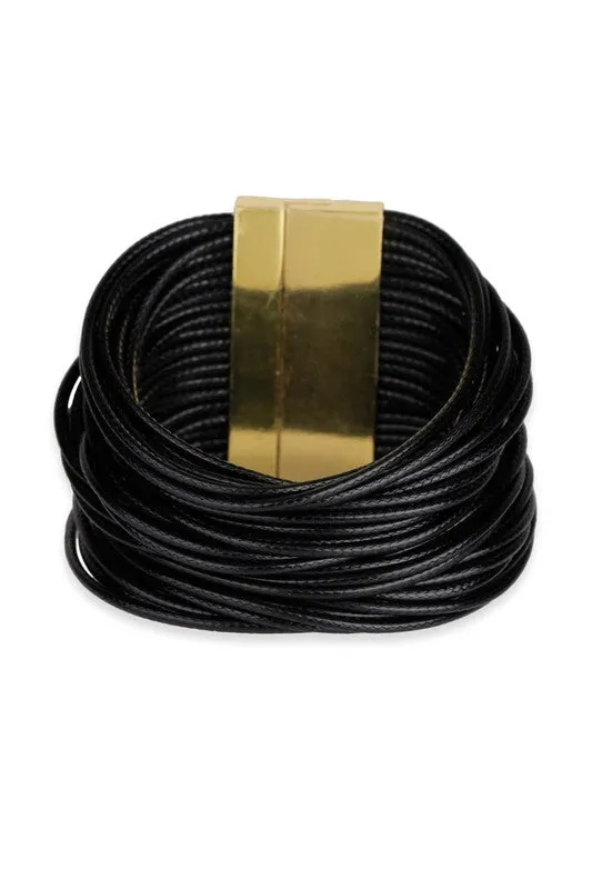 Black Magnetic Cuff Bracelet