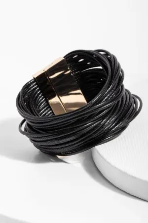 Black Magnetic Cuff Bracelet
