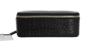 Black Pattern Leather Accessory Case Box