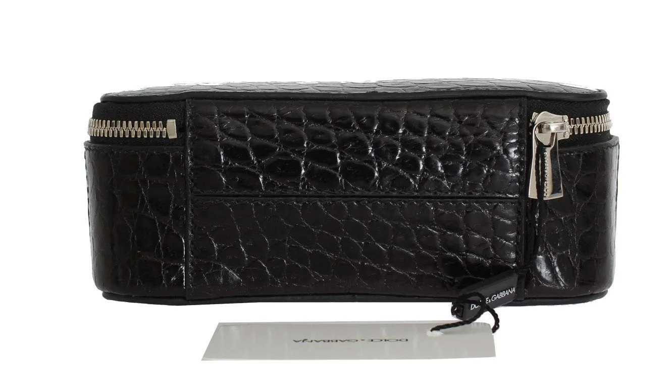 Black Pattern Leather Accessory Case Box