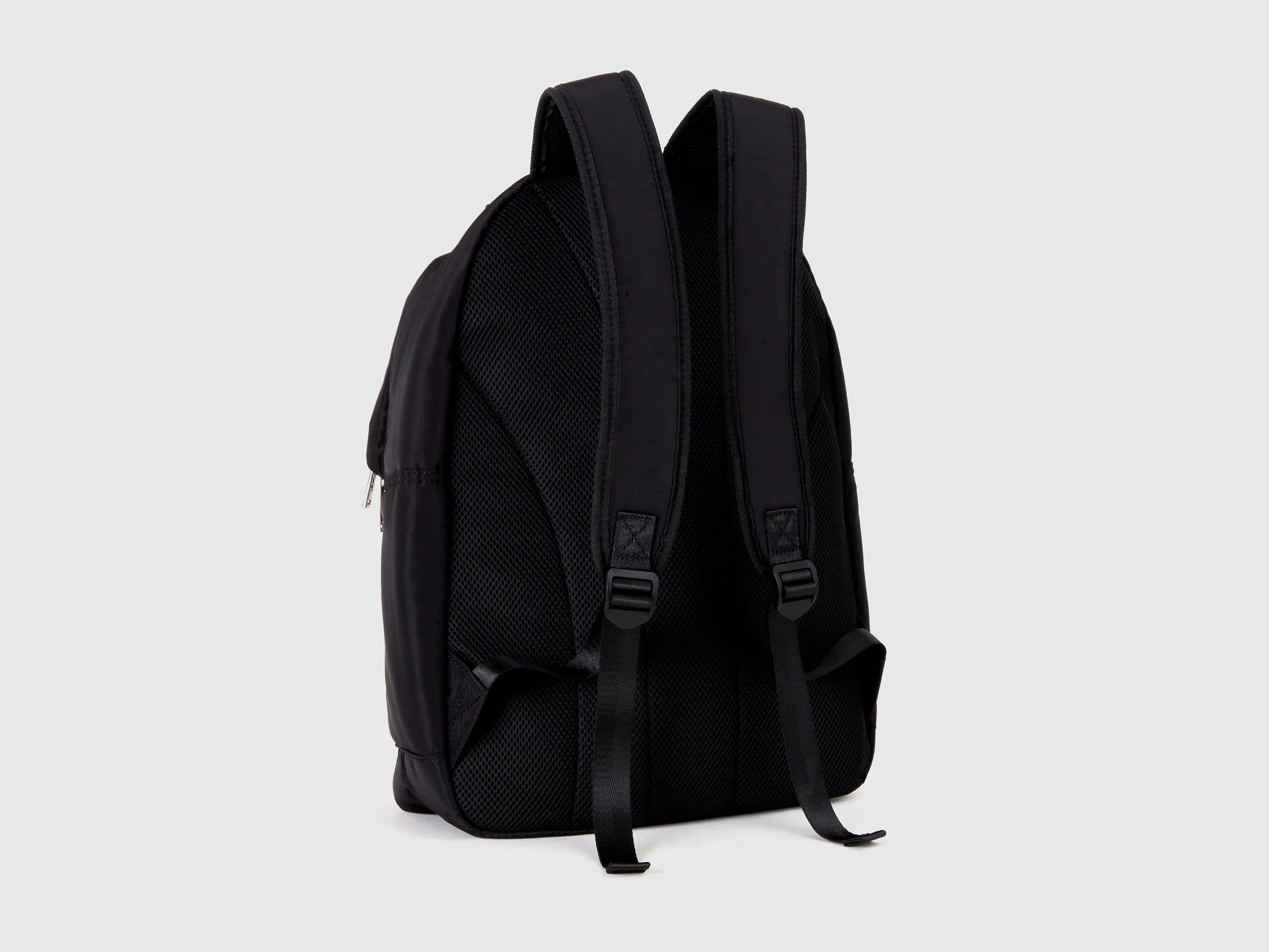 Black Quilted Nylon Backpack