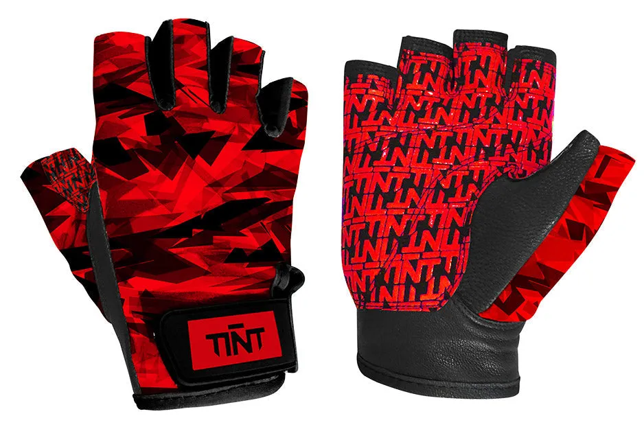 Blood Camo Half Finger Gloves