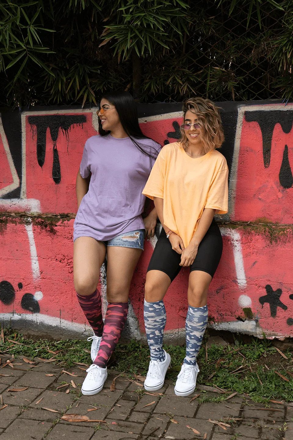 Blue Camo Tweener Knee Highs