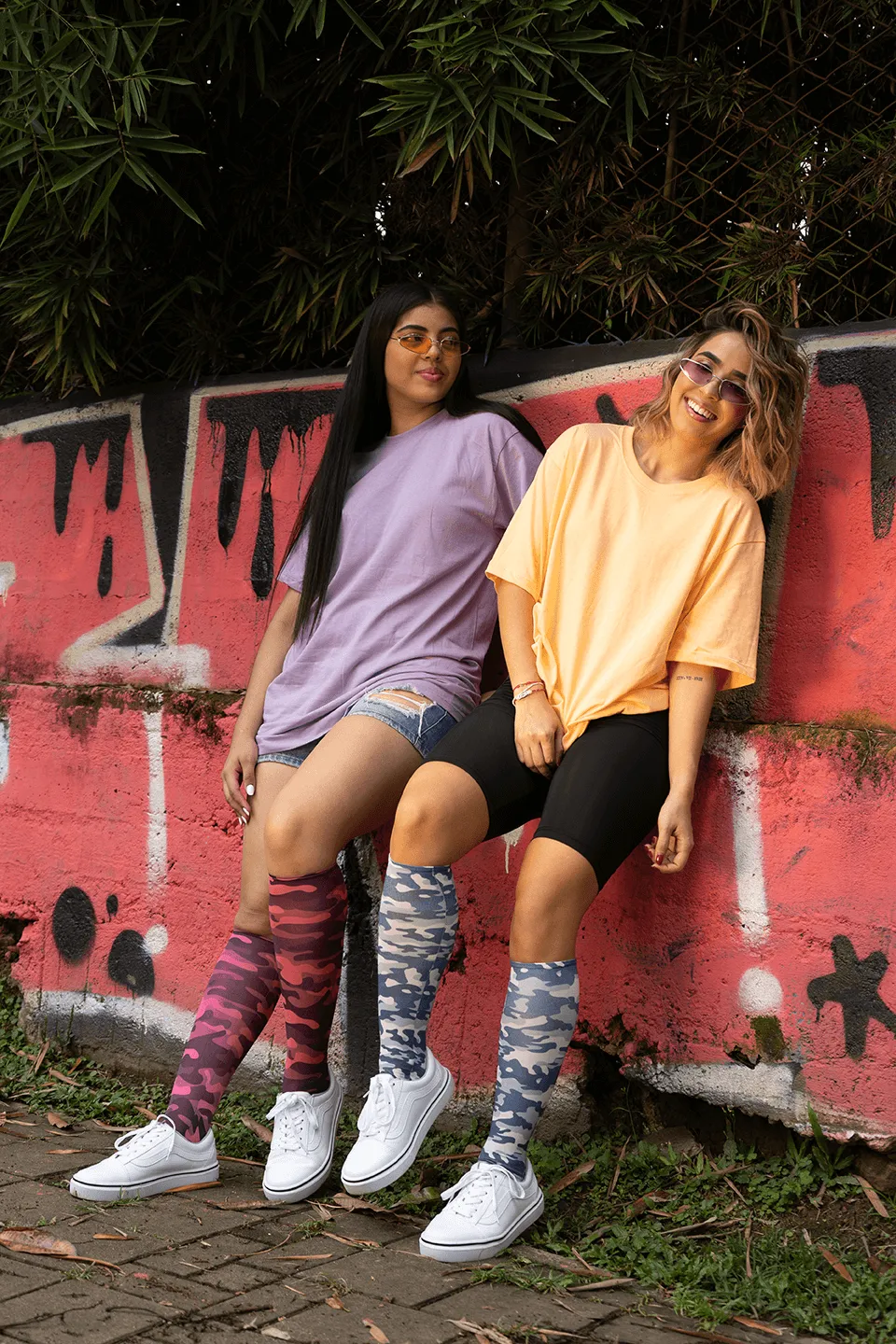 Blue Camo Tweener Knee Highs