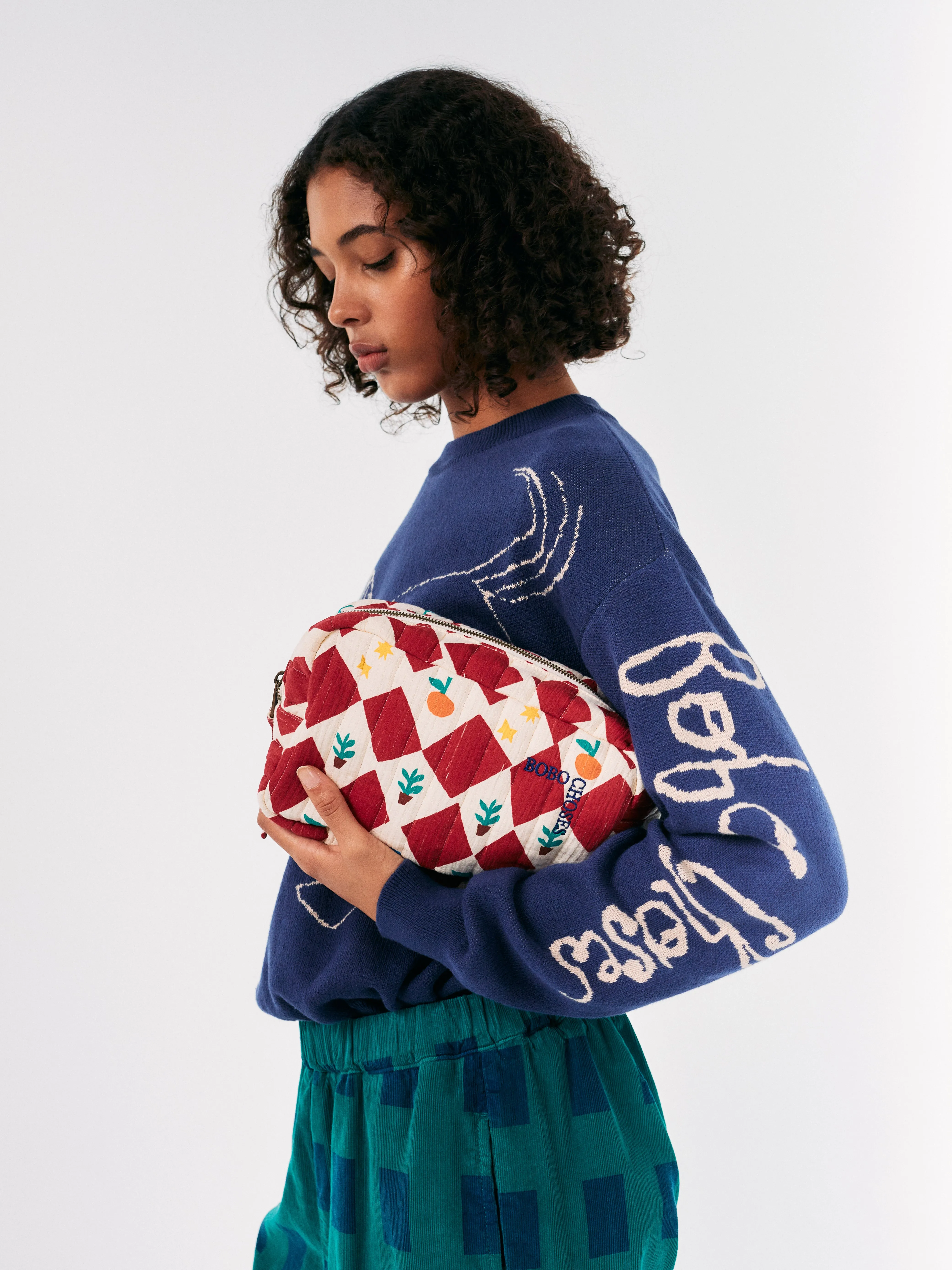 Bobo Choses WOMAN | Harlequin printed quilted pouch