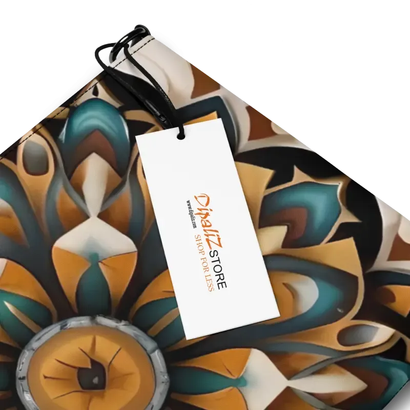 Bold Navy Crossbody Bag with Mandal Pattern