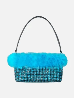 Bonnie Feather Bag - Azure Blue