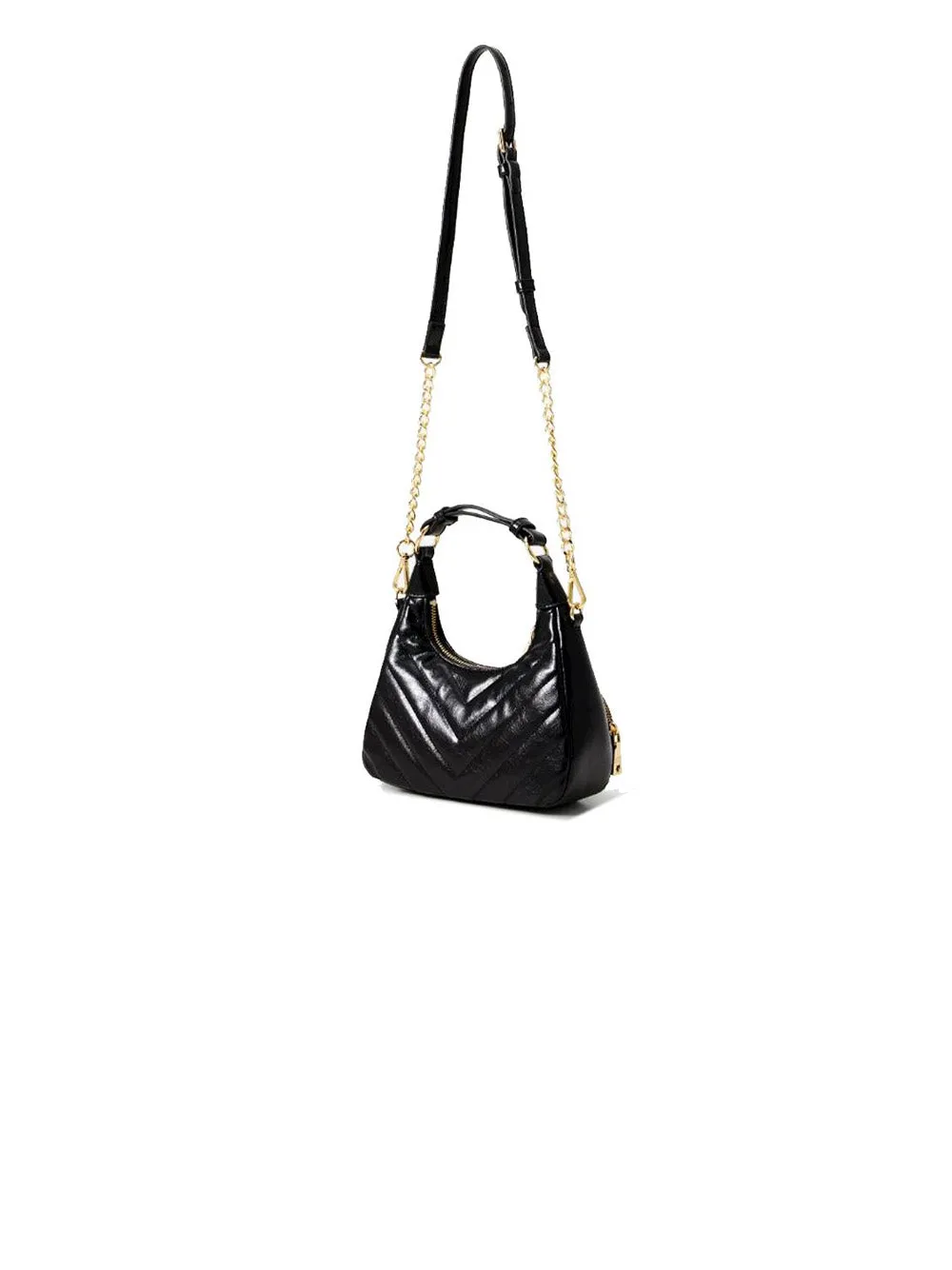 Borsa Pu Quilted Obliquo - Nero