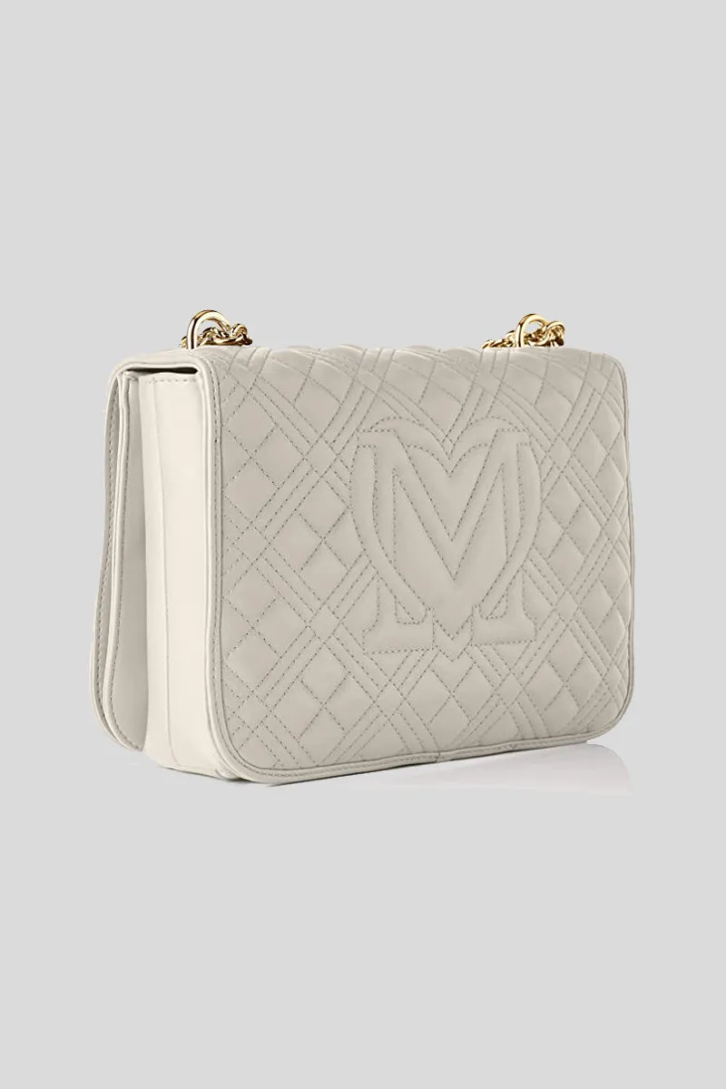 Borsa Quilted Nappa Pu - Avorio