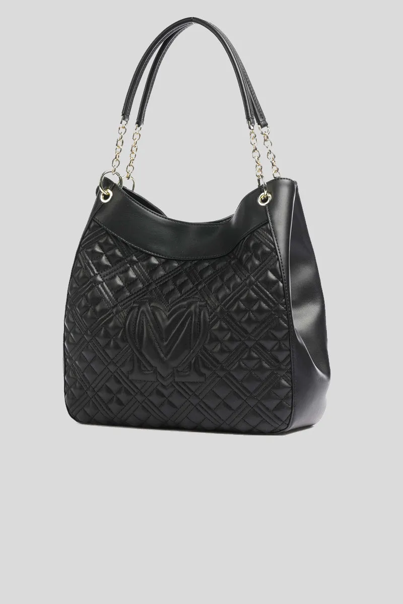 Borsa Quilted Pu - Nero       30 x 29 x 10 cm
