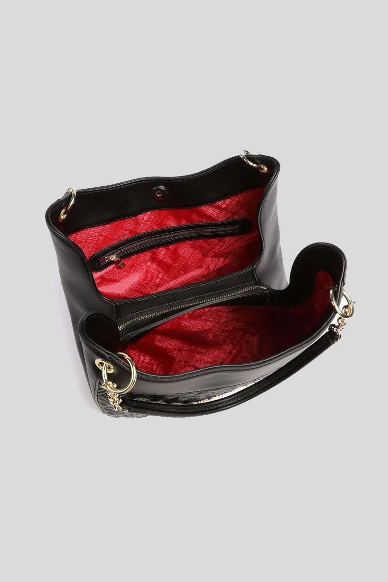 Borsa Quilted Pu - Nero       30 x 29 x 10 cm